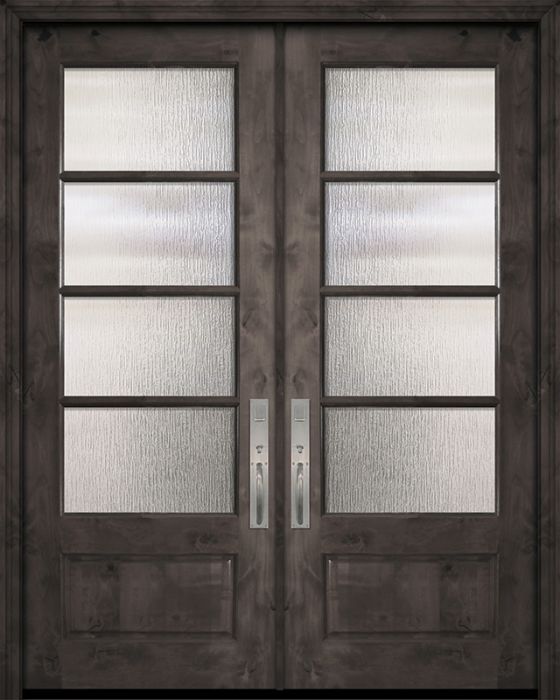 96" Double 3/4 Lite 4 Lite Horizontal SDL Estancia Alder Door