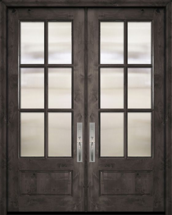 96" Double 3/4 Lite 6 Lite SDL Estancia Alder Door