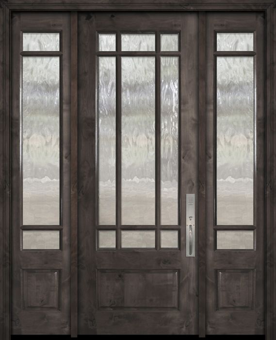 96" 3/4 Lite Marginal 9 Lite SDL Estancia Alder Door /2side