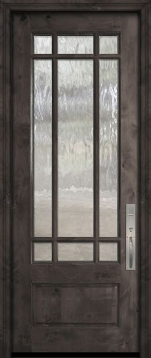96" 3/4 Lite Marginal 9 Lite SDL Estancia Alder Door