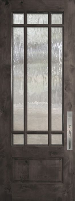 96" 3/4 Lite Marginal 9 Lite SDL Estancia Alder Door