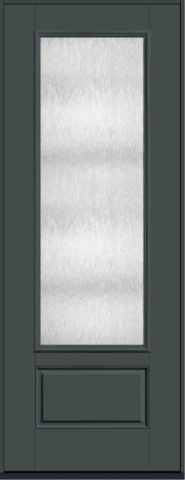 96 Chord 3/4 Lite 1 Panel Smooth Fiberglass Single Door , WBD Impact