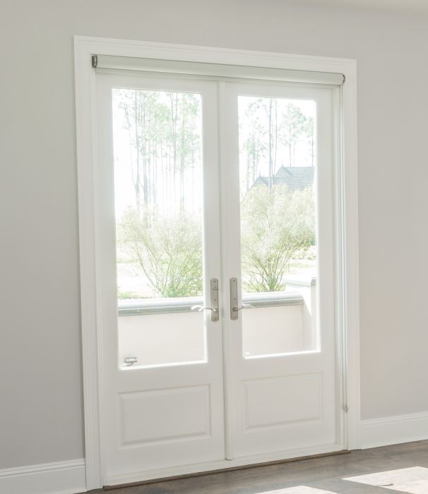 Low-e 3/4 Lite Fiberglass Double Door, Impact Rated