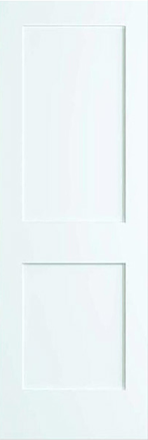 80" 1-3/4" 2-Panel Shaker Primed Wood Single Door