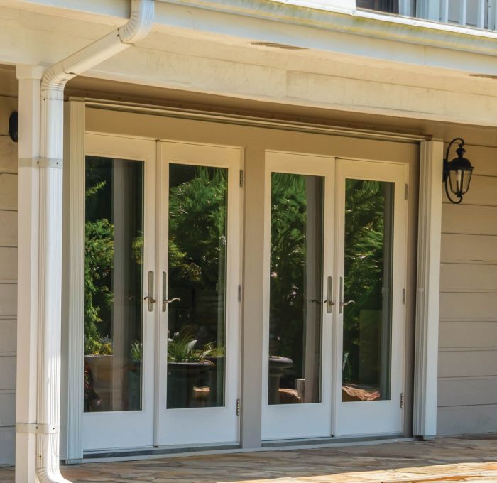 Low-e Full Lite Fiberglass Double Door