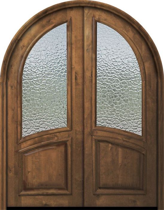 36" x 96" Double Round Top Smooth Panel Estancia Alder Door