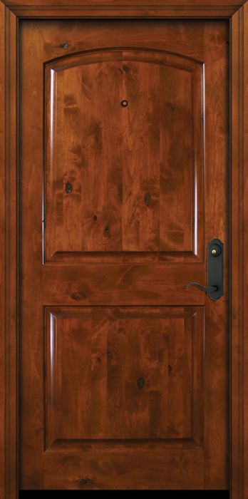 42" x 80" Arch 2 Panel Estancia Alder Door