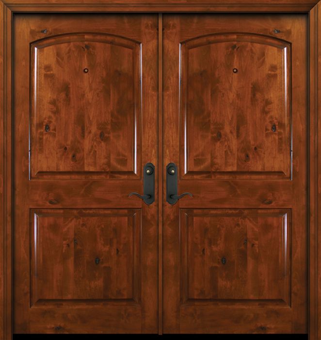 80" Double Arch 2 Panel Estancia Alder Door