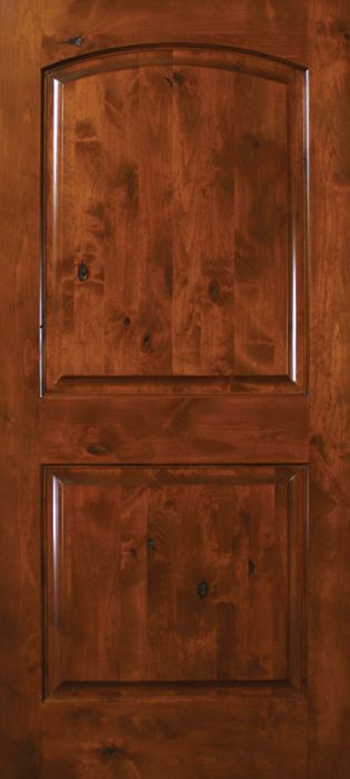 80" Arch 2 Panel Estancia Alder Door