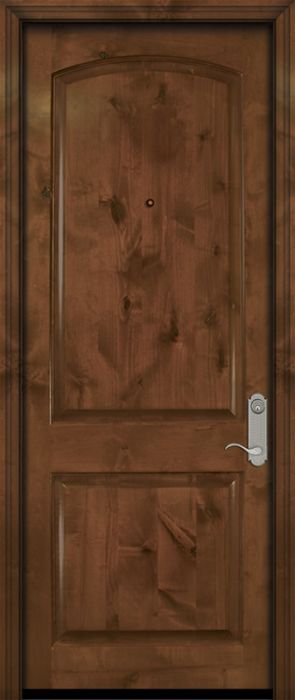 96" Arch 2 Panel Estancia Alder Door