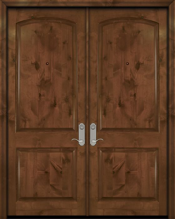 96" Double Arch 2 Panel Estancia Alder Door