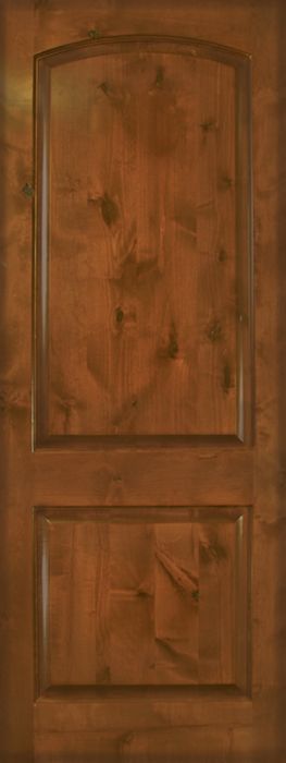 96" Arch 2 Panel Estancia Alder Door