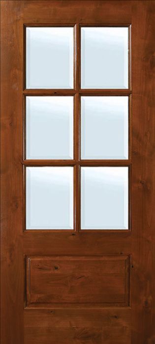 36" x 80" 6 lite TDL Estancia Alder Door w/Bevel IG