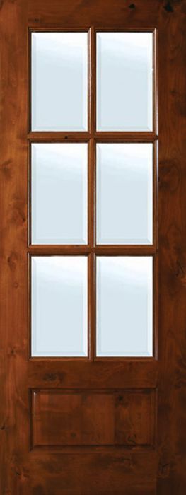 36" x 96" 6 Lite TDL Estancia Alder Door w/Bevel IG