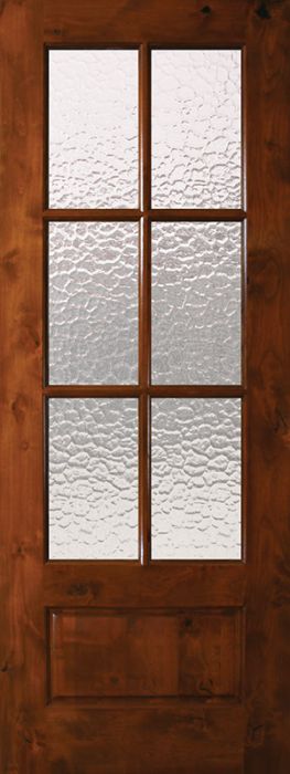 36" x 96" 6 Lite TDL Estancia Alder Door w/Textured Glass