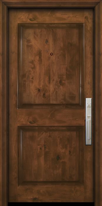 42" x 80" 2 Panel Square Estancia Alder Door