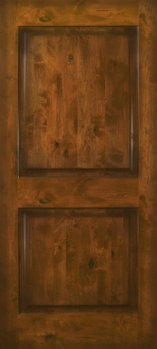 80" 2 Panel Square Estancia Alder Door