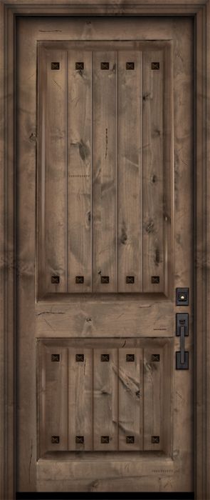 42&quot; x 96&quot; 2 Panel Estancia Alder Door with Clavos