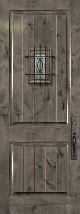 42&quot; x 96&quot; 2 Panel Estancia Alder Door with Speakeasy
