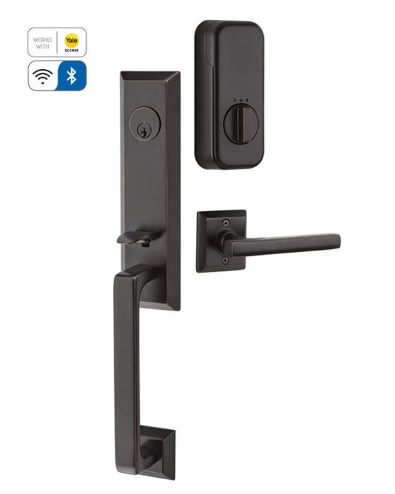 Transitional Heritage Monolithic Tubular Entry Set with EMPowered Motorized Smart Lock Upgrade