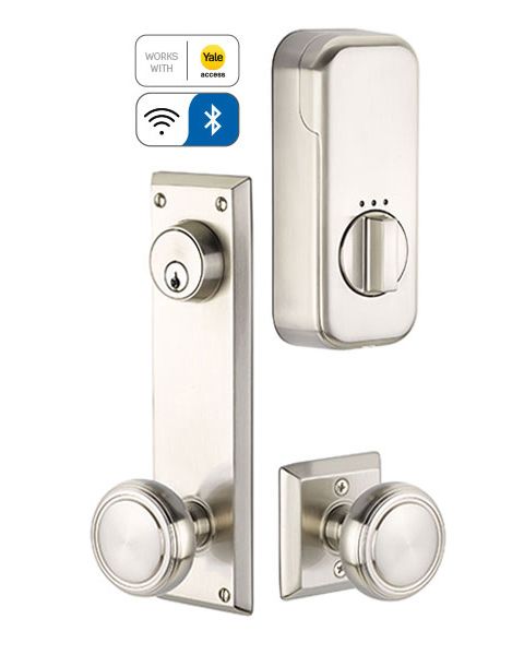 Quincy 5-1/2" Center to Center Keyed Single Cylinder Sideplate with EMPowered Motorized Smart Lock Upgrade
