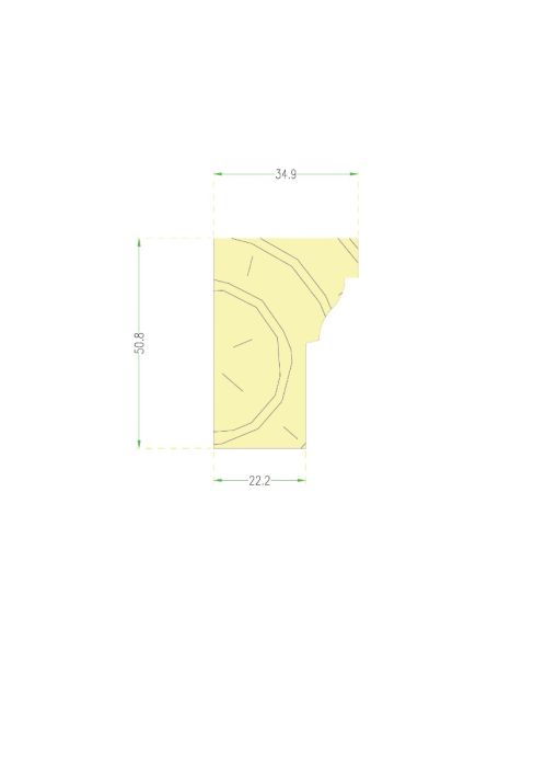 Mahogany (Meranti) Brickmould X2X1.38X126 For Uni