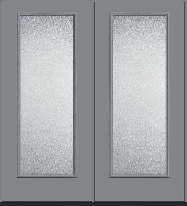 80 Granite Full Lite Smooth Fiberglass Double Doors , WBD Impact