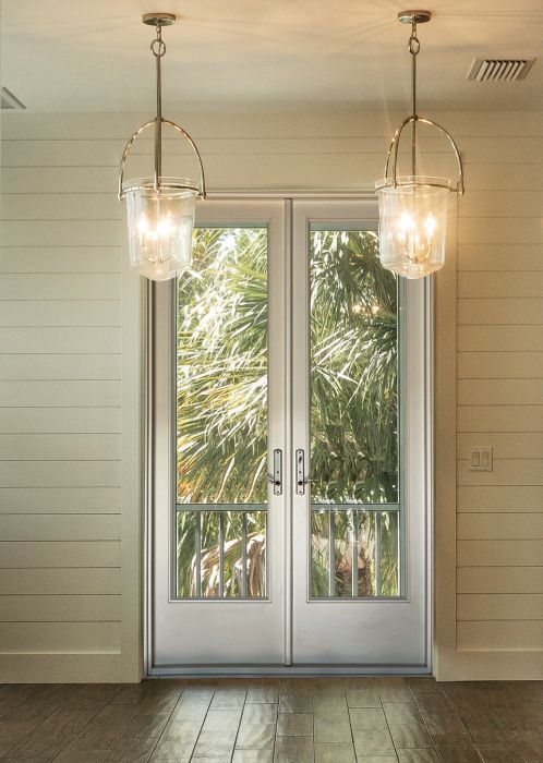 Low-e 96" Full Lite Fiberglass Double Door