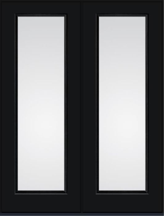 96 Low-E Full Lite Smooth Fiberglass Double Doors , WBD Impact