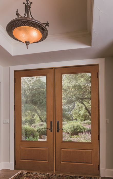 Low-e 96" 3/4 Lite Fiberglass Double Door
