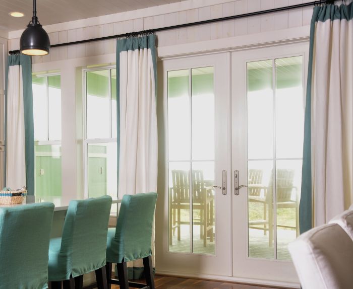Low-e Full Lite, 10 Lite SDL Fiberglass Double Door