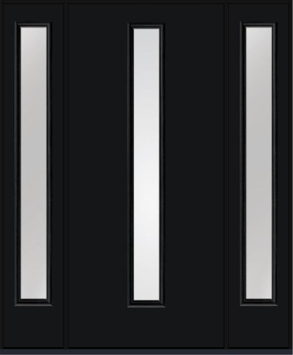 80 Clear Modern Pulse Linea Centered Smooth Fiberglass Single Door,Sidelites , WBD Impact