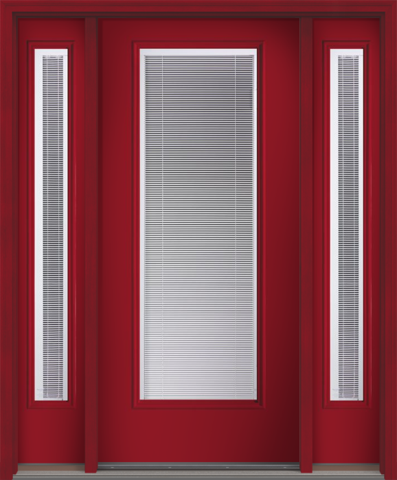 80 Low-E Raise/Tilt Smooth Full Lite Fiberglass Single Door,Sidelites , WBD Impact