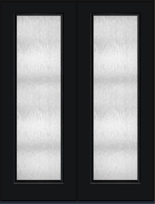 96 Chord Full Lite Smooth Fiberglass Double Doors , WBD Impact