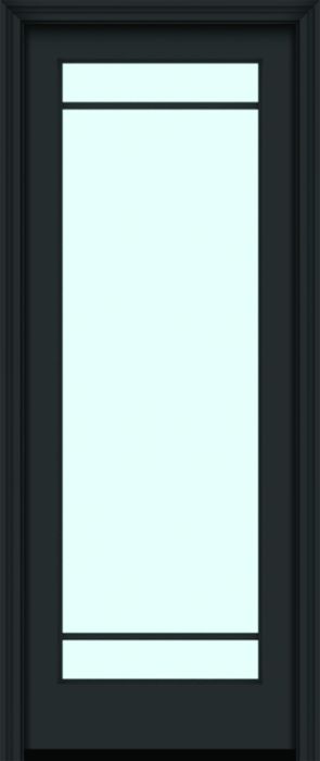 Impact 96" Full Lite 3 Lite Horizontal SDL Nova 90 Modern Smooth Fiberglass Single Door