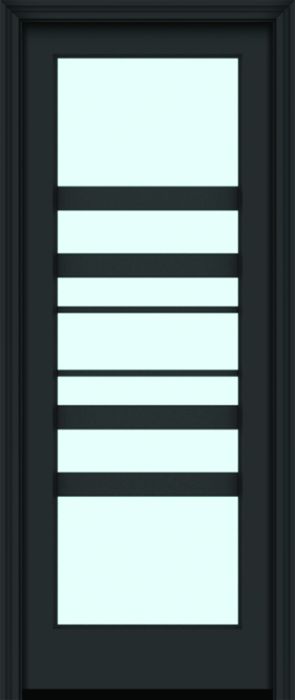 96" Full Lite 7 Lite 3.5" Designer SDL Horizon Nova 90 Modern Smooth Fiberglass Single Door