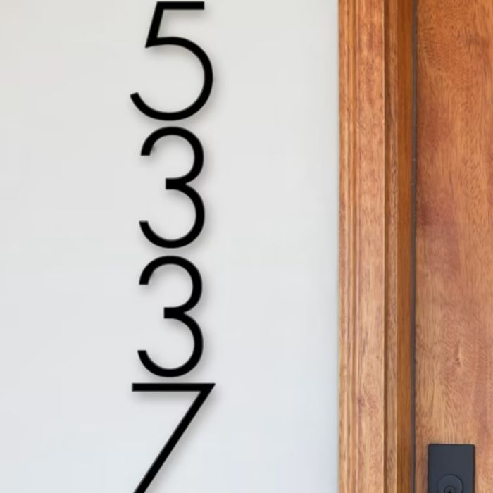 7" Modern House Number
