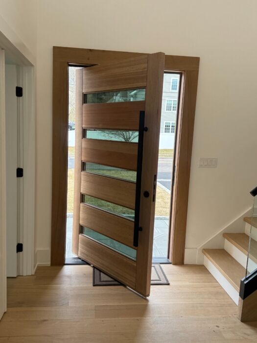 Mahogany Slimlite  Modern Shaker Pivot Door|G501-SLM-SH