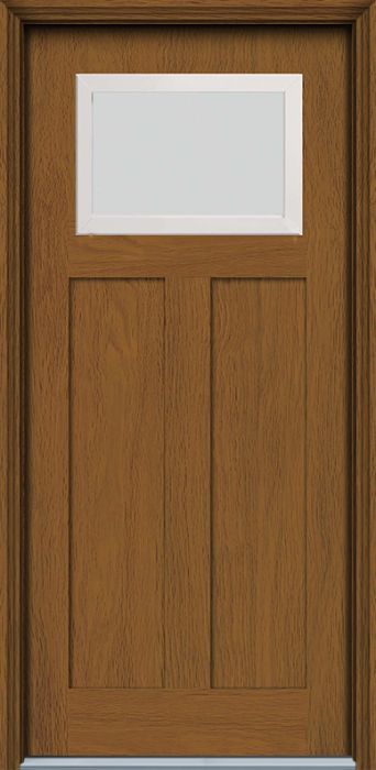 80" Blanca Top View 2 Panel Firgrain Fiberglass Single Door, WBD Impact