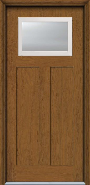 80" Top View 2 Panel Firgrain Fiberglass Single Door, WBD Impact