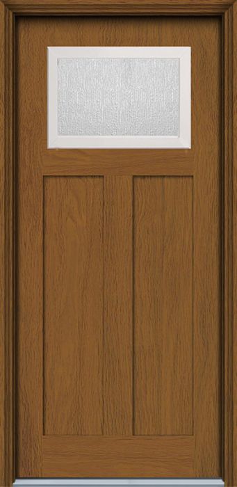 80" Rain Top View 2 Panel Firgrain Fiberglass Single Door, WBD Impact