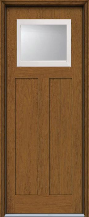96" Top View 2 Panel Firgrain Fiberglass Single Door, WBD Impact
