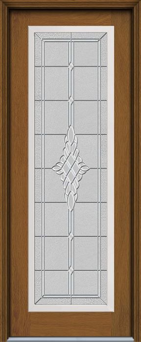 96" Grace Full Lite Woodgrain Fiberglass Single Door, WBD Impact