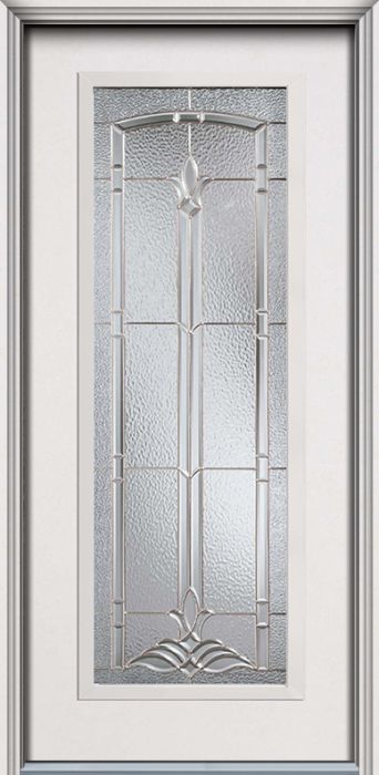80" Bristol Full Lite Smooth Fiberglass Single Door, WBD Impact