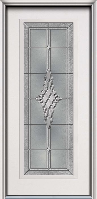 80" Grace Full Lite Smooth Fiberglass Single Door, HVHZ Impact