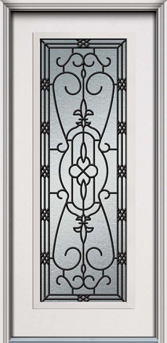 80" Jacinto Full Lite Smooth Fiberglass Single Door, WBD Impact