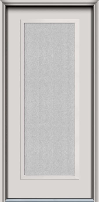 80" Streamed Full Lite Contemporary Smooth Fiberglass Single Door, WBD Impact