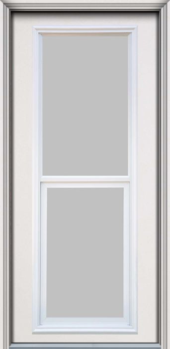 80" Vent Full Lite Smooth Fiberglass Single Door, WBD Impact