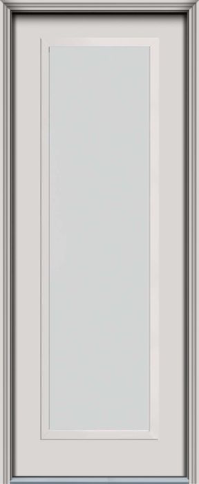 96" Blanca Full Lite Contemporary Smooth Fiberglass Single Door, WBD Impact