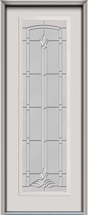 96" Bristol Full Lite Smooth Fiberglass Single Door, WBD Impact